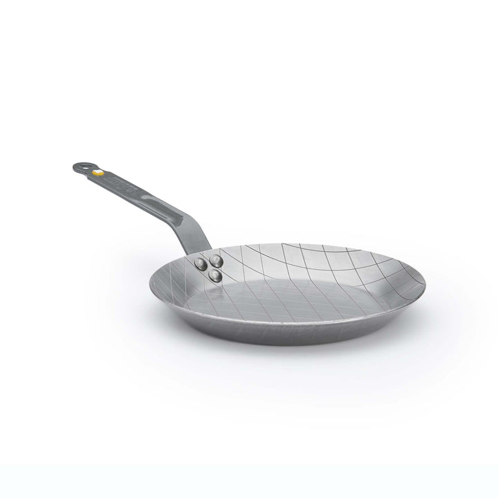 DE BUYER Steakpfanne MINERAL B 24 cm Eisenpfanne mit Rautenprägung