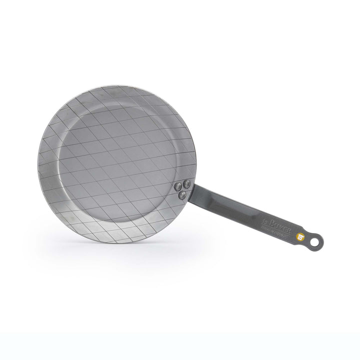 DE BUYER Steakpfanne MINERAL B 24 cm Eisenpfanne mit Rautenprägung