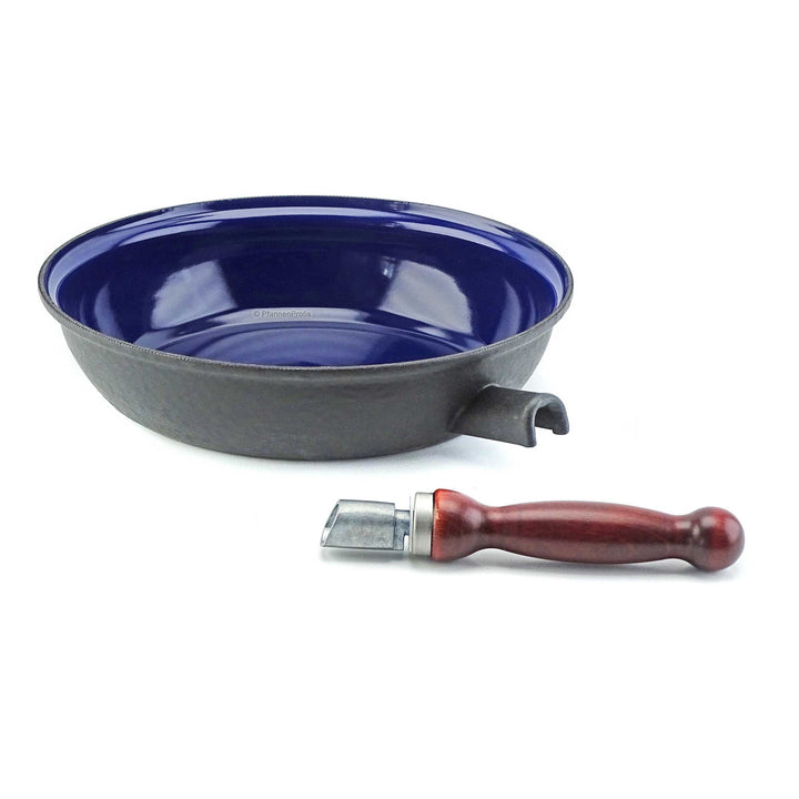 BELIS Stahl-Emaille Pfanne STABIL EXTRA 24 cm abnehmbarer Griff
