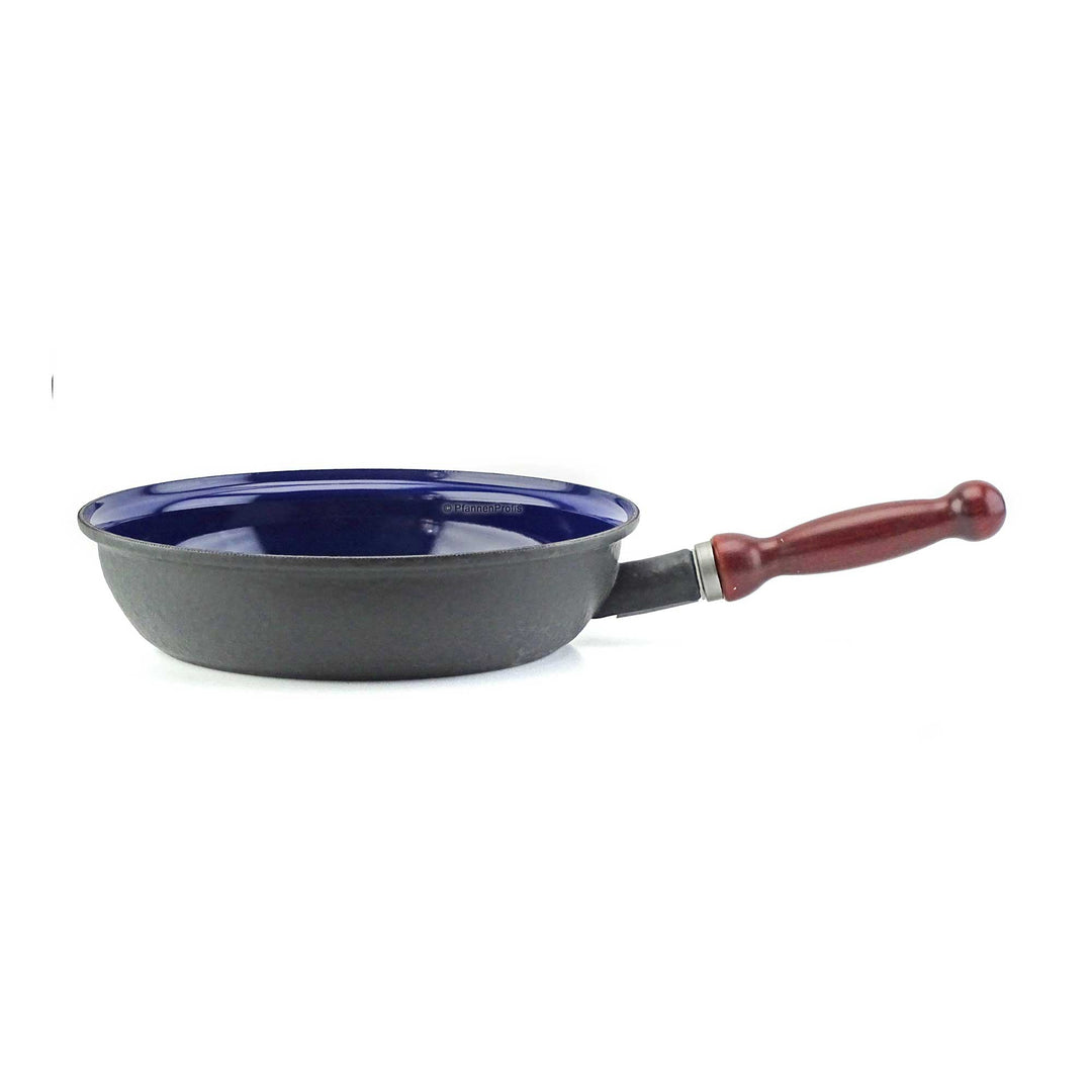 BELIS Stahl-Emaille Pfanne STABIL EXTRA 24 cm abnehmbarer Griff