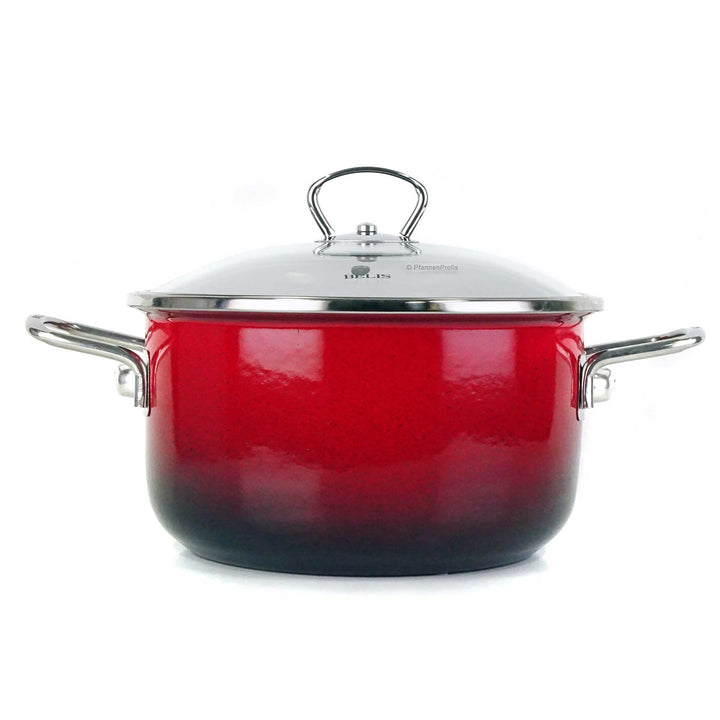BELIS steel-enamel casserole PREMIUM 20 cm RED