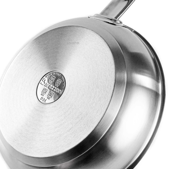 BARAZZONI stainless steel pan PROFESSIONAL 28 cm frypan uncoated