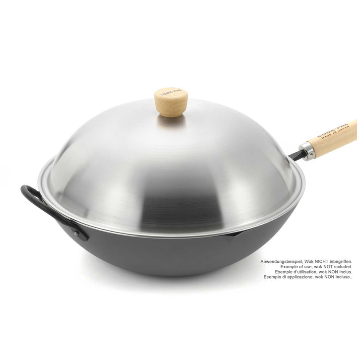 YOSHIKAWA Wok-Deckel 36 cm Edelstahl