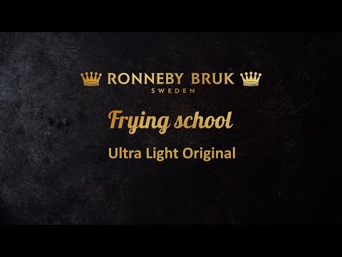 RONNEBY BRUK Gusseisen Schmorpfanne ULTRA LIGHT ORIGINAL 28 cm mit Glasdeckel, schon eingebrannt