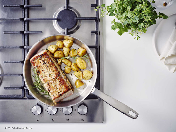 BEKA frying pan MAESTRO 24 cm stainless steel uncoated