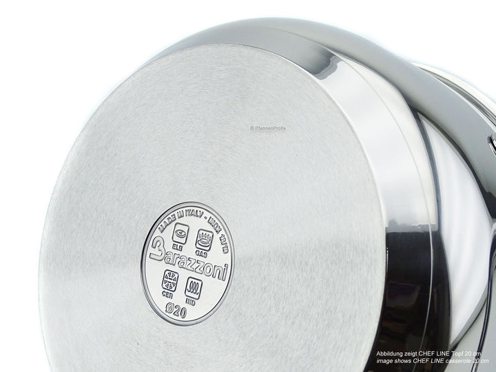 BARAZZONI Gemüsetopf CHEF LINE Edelstahl 28 cm mit Deckel 13,5 L