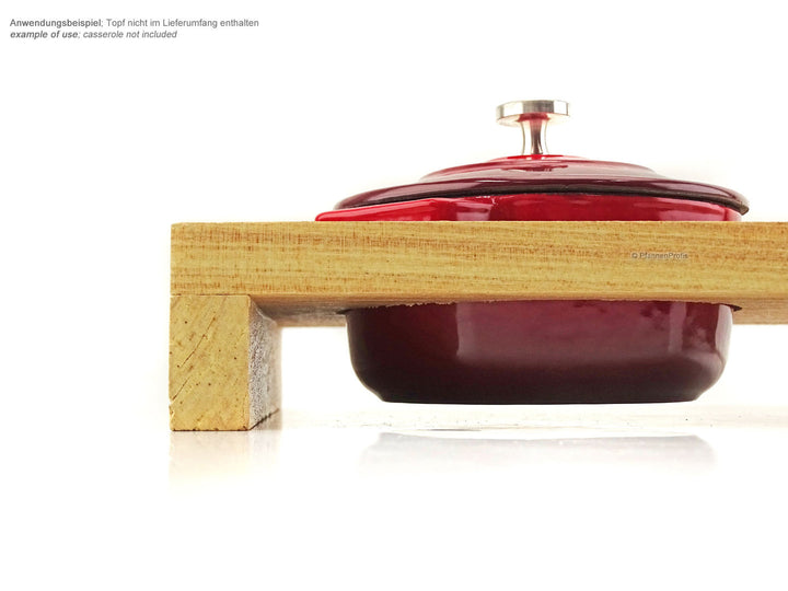 CS KOCHSYSTEME Servierbrett aus Holz für 3 XANTEN Mini Töpfe